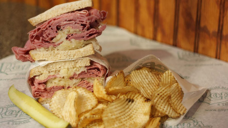 Double Corned Beef On Rye With Chips Or 1/2 Fry