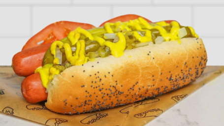 Podwójny Hot Dog W Stylu Chicago