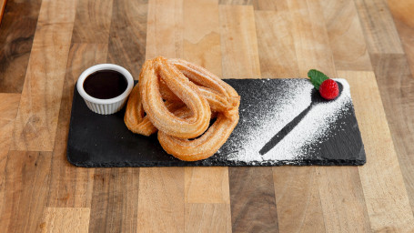 Churros With Chocolate Sauce Dip