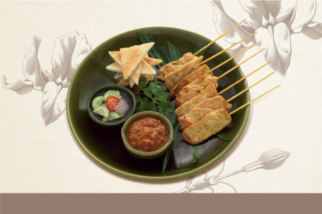 Bbq Pork Satay (6Pcs Huáng Jiāng Zhū Ròu Shā Diē (6Jiàn