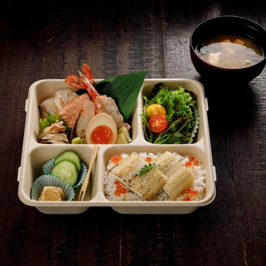 Jiǔ Shāo Hǎi Xiān Jǐng Dìng Shí Seared Seafood Rice Bowl Set