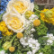 Blue, Green, Yellow White Bouquet