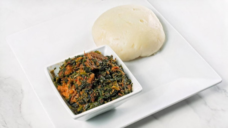 Vegetable Soup (With A Choice Of Pounded Yam, Garri, Wheat Fufu Oat Fufu)