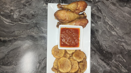 Pelloma's Fusion: Fried Potato Chips, Red Stew, Fried Chicken Or Turkey