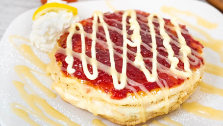 Raspberry Mascarpone Pancakes