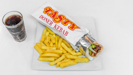 Kebab Combo Deal With Chips And Soft Drink