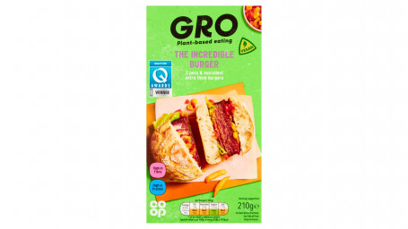 Co op GRO The Incredible Burger 210g