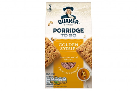 Quaker Porridge To Go Square Golden Sirup Duo 110G