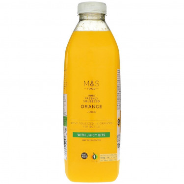 M S Food Freshly Squeezed Orange Juice With Bits 1Ltr