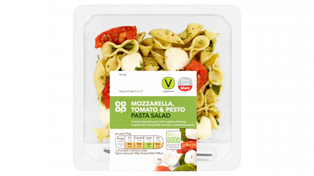 Co op Mozzarella, Tomato Pesto Pasta Salad 195g