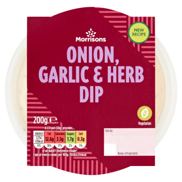 Morrisons Dip Cu Usturoi Cu Ierburi Cu Ceapa 200G