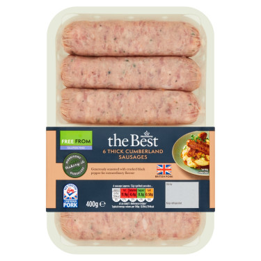 Morrisons The Best 6 Cumberland Thick Sausages 400G