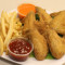 Chicken Wings With Fries Bread (5 Pcs.