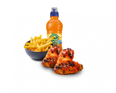 Kids Meal 3 Wings With Fries And Drink