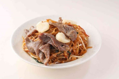 Dài Zi Niú Ròu Chǎo Hé Fried Flat Rice Noodles With Scallop And Beef