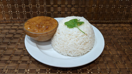 White Rice With Peanut Sauce