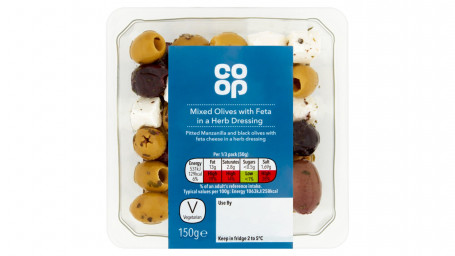 Co op Mixed Olives with Feta in a Herb Dressing 150g