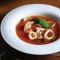luó sī hǎi xiān fān jiā tāng Tomato Soup with Basil and Seafood