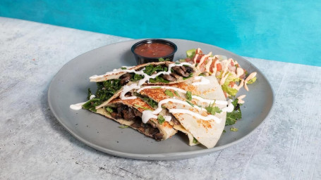 Kale Mushroom Quesadilla