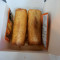 2 spring rolls and chips