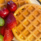 Two Mini Waffles With Fruit
