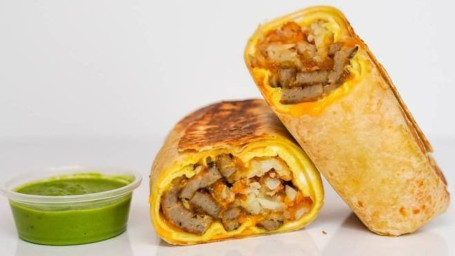 Cârnați, Ouă Cheddar Mic Dejun Burrito