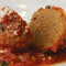 Five (5) Meatballs Baked W/ Mozzarella Marinara. Includes Garlic Bread