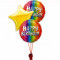 Happy Birthday Balloon Bouquet -3Ct Primary Color