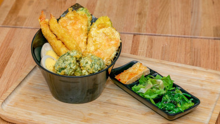 Tempura Shrimp With Vegetable Bowl Meal