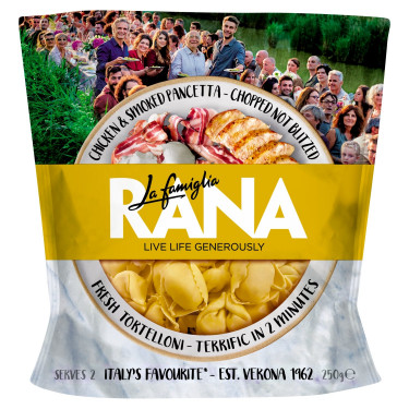 La Famiglia Rana Chicken Smoked Pancetta Fresh Tortelloni Pasta 250G