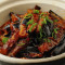 608 Eggplant And Pork Mince With Slightly Sour And Spicy Umami Sauce In Clay Pot