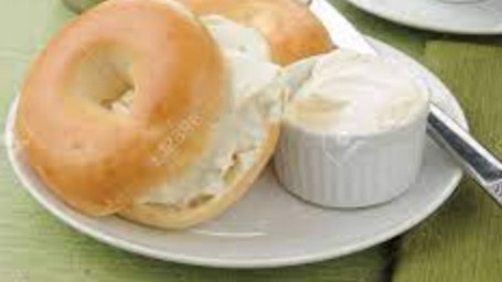 Large Coffee With Cream Cheese Bagel
