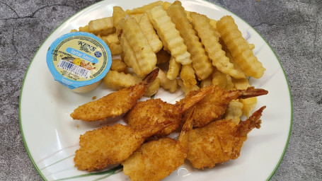 6Pc Butterfly Shrimp W French Fries