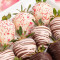 Half Dozen Chocolate Dipped And Drizzled Strawberries