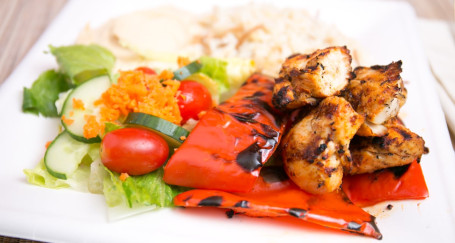 Chicken Kebob Dinner Plate