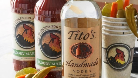 Make-It-Yourself Bloody Mary Kit With Titos, 1L Vodka (40% Abv)