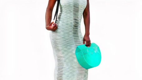 Knitty Aqua Maxi Dress