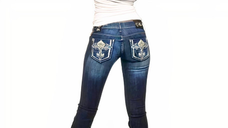 Nichole J. Faded Embellished Jeans