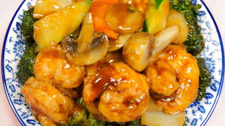C11. Shrimp With Chinese Vegetable Bái Cài Xiā