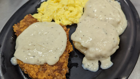 Large Chicken Fried Steak Breakfast