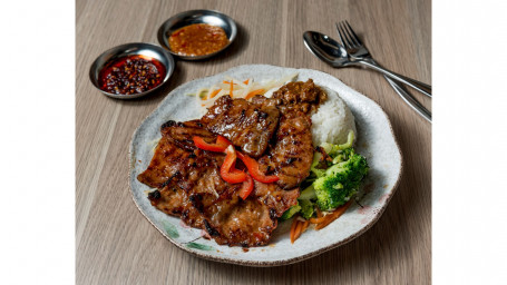 Grilled Bbq Pork With Rice