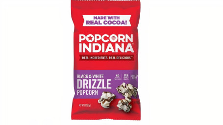 Popcorn, Indiana Popcorn Black White Drizzled