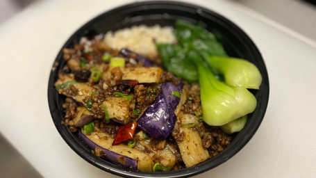 Eggplant Rice Bowl With Minced Meat Ròu Mò Jiā Zi Gài Fàn