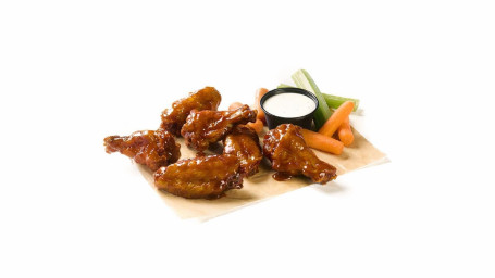6 Hot Bbq Traditional Wings