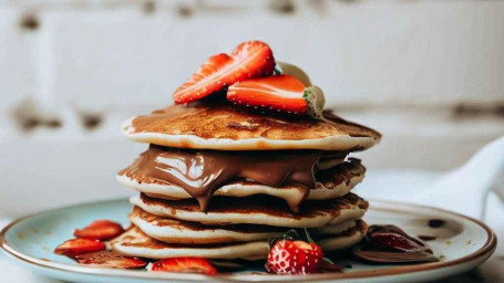 Nutella Strawberry Pancakes (5 Stack)