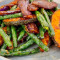 H14Shāo Zhī Jīn Guā Jiā Zi Sì Jì Dòu Pumpkin Slices With Eggplants And Green Beans