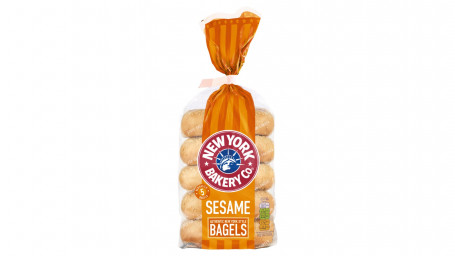 New York Bakery Co. 5 Sesame Bagels Fresher For Longer 425G