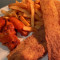 2pc Whiting or Tilapia, 4 Wings, Fries Drink