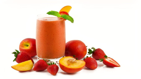 Raspberry, Peach And Strawberry Smoothie