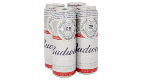 Budweiser Lager Beer Cans 4 X 568Ml